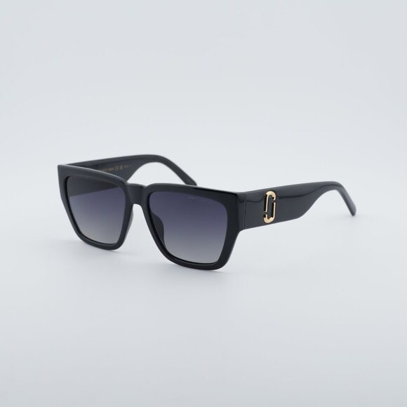 Marc Jacobs MARC 646/S 008A WJ Sunglasses Black Square Frame, Grey Lenses main image 11